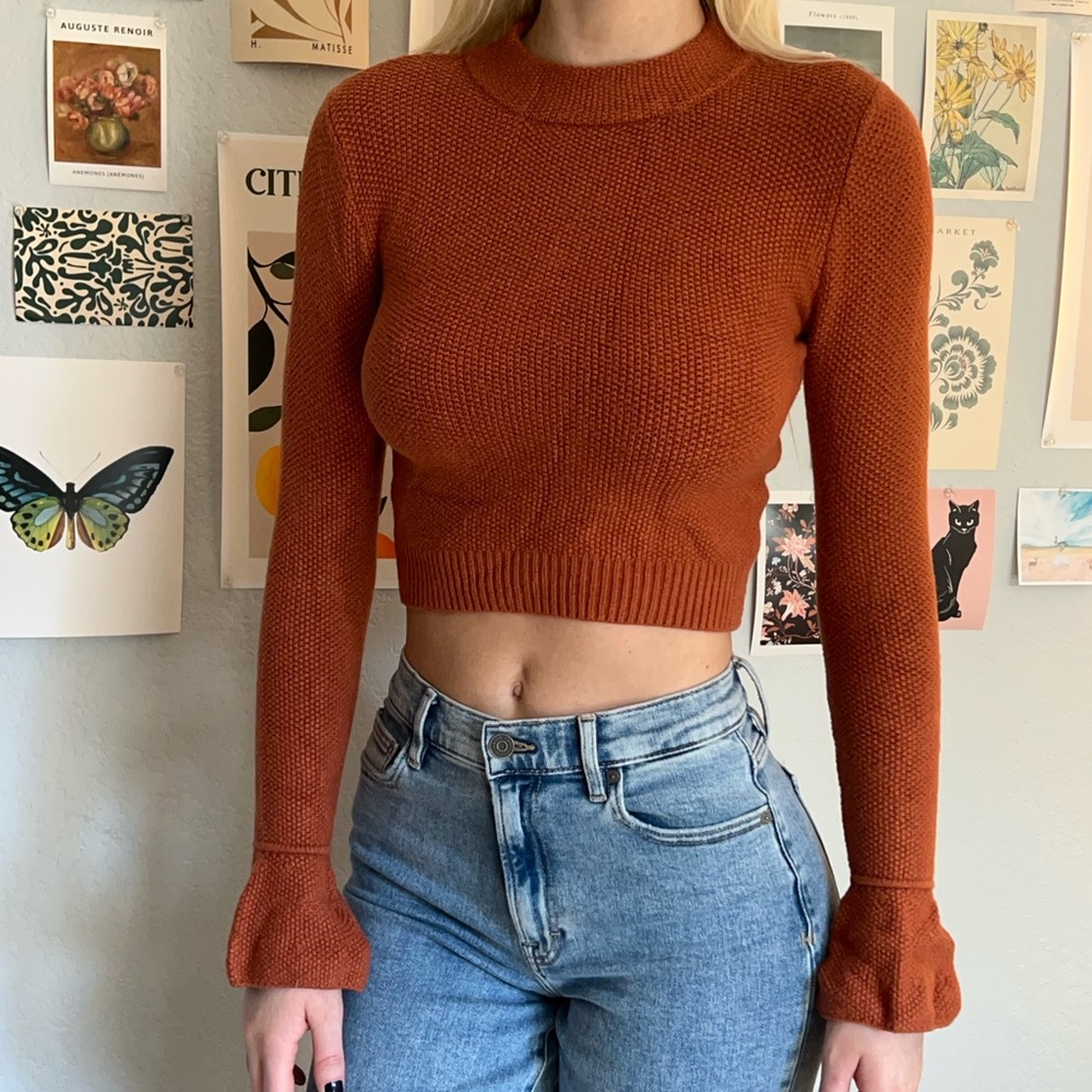 Burnt orange sweater